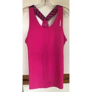Reebok Breast cancer built in bar workout tank